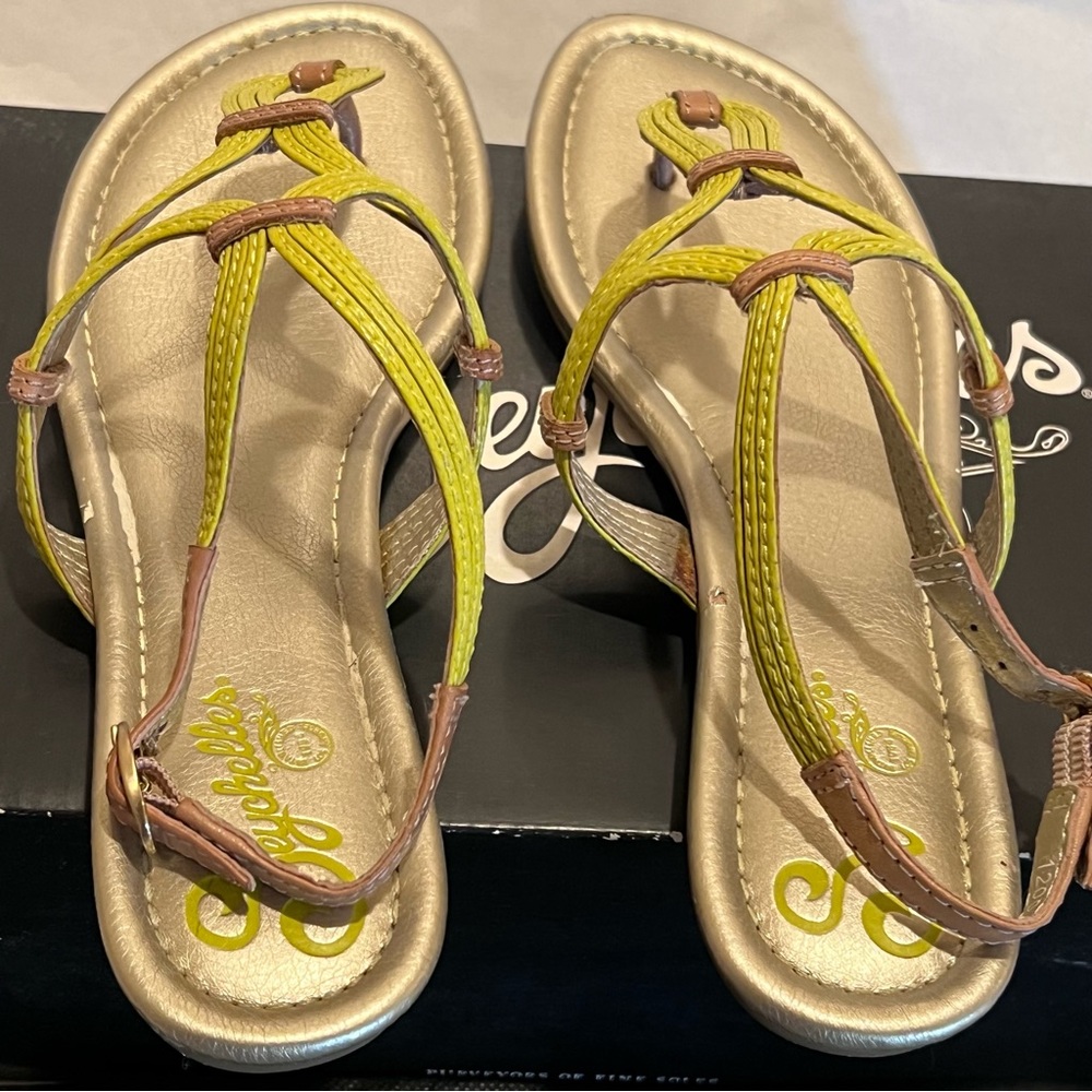 Seychelles Long Lost Twin Thong Sandals Yellow Size 7 - Picture 3 of 12